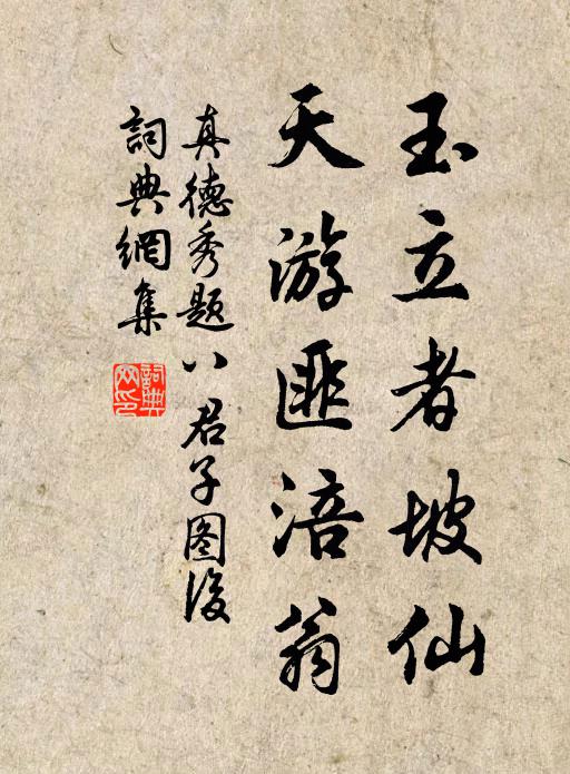 真德秀玉立者坡仙，天游匪涪翁书法作品欣赏