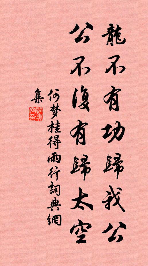 何梦桂龙不有功归我公,公不复有归太空书法作品欣赏