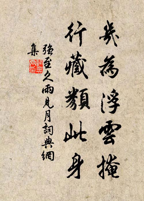强至几为浮云掩，行藏类此身书法作品欣赏