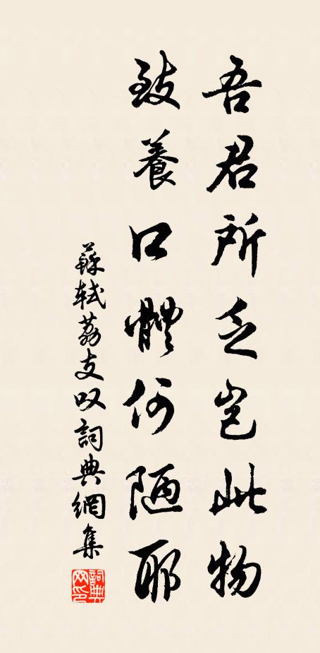 苏轼吾君所乏岂此物，致养口体何陋耶书法作品欣赏