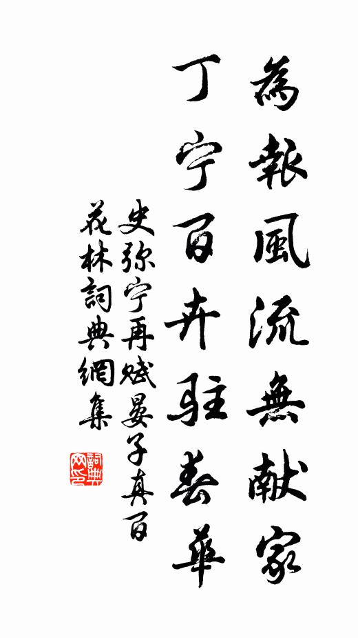 史弥宁为报风流无献家，丁宁百卉驻春华书法作品欣赏