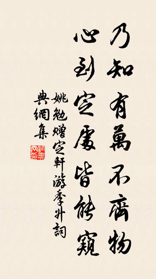 姚勉乃知有万不齐物，心到定处皆能窥书法作品欣赏