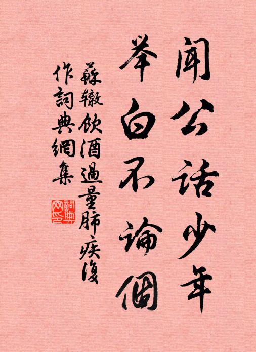 苏辙闻公话少年，举白不论个书法作品欣赏