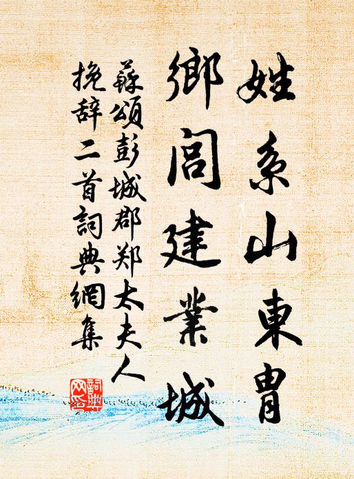 苏颂姓系山东胄，乡闾建业城书法作品欣赏