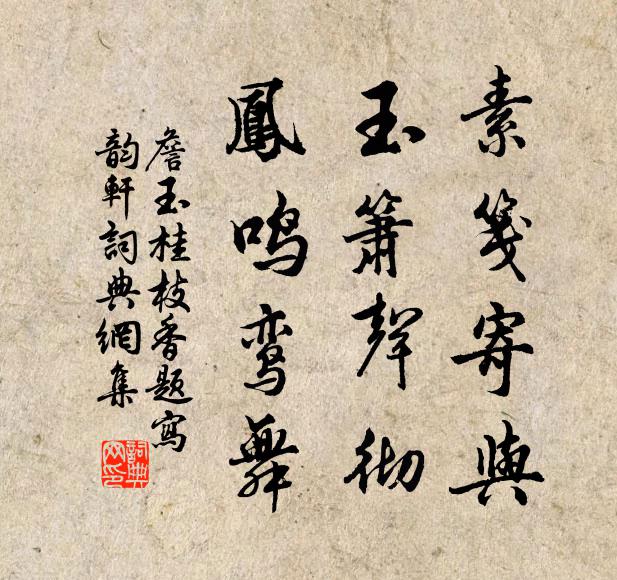 詹玉素笺寄与，玉箫声彻，凤鸣鸾舞书法作品欣赏
