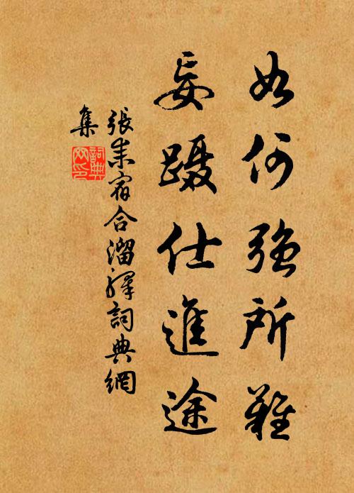 张耒如何强所难，妄蹑仕进途书法作品欣赏