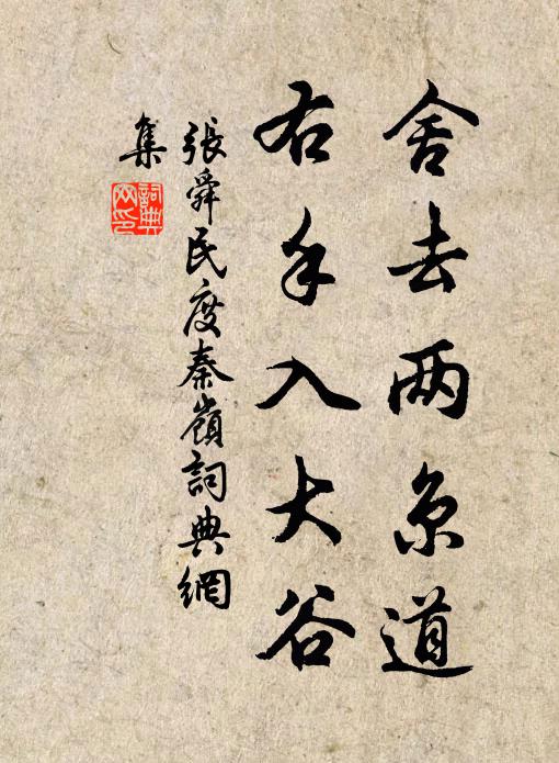 张舜民舍去两京道，右手入大谷书法作品欣赏