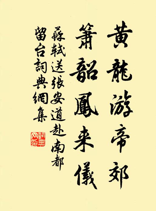 苏轼黄龙游帝郊，箫韶凤来仪书法作品欣赏