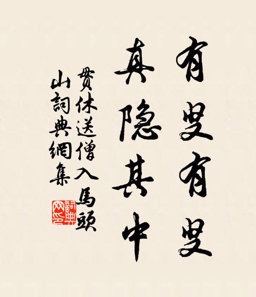 贯休有叟有叟，真隐其中书法作品欣赏