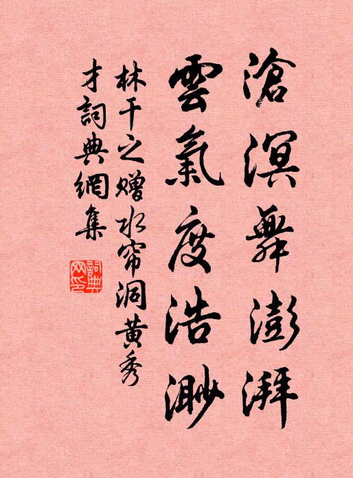 林干之沧溟舞澎湃，云气度浩渺书法作品欣赏