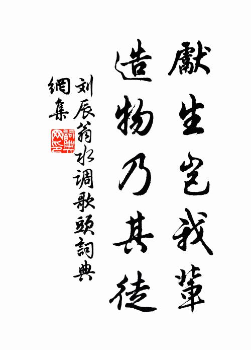 刘辰翁先生岂我辈，造物乃其徒书法作品欣赏