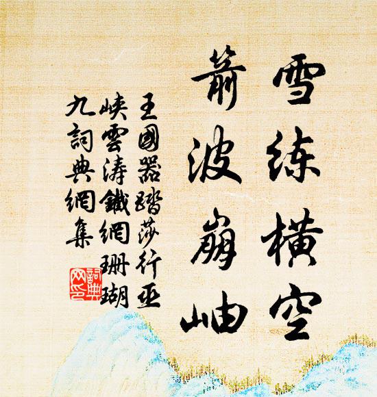王国器雪练横空，箭波崩岫书法作品欣赏