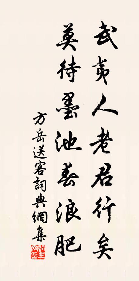 方岳武夷人老君行矣，莫待墨池春浪肥书法作品欣赏