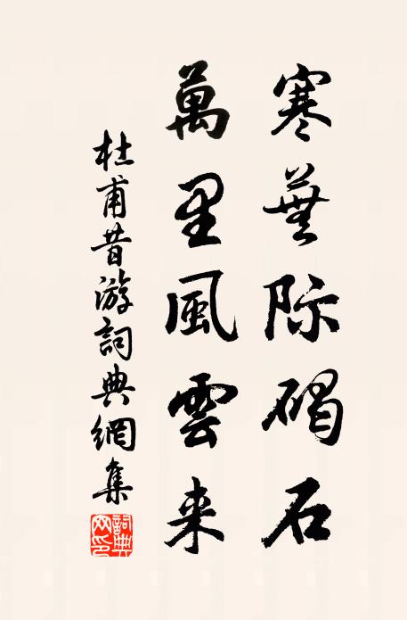 杜甫寒芜际碣石，万里风云来书法作品欣赏