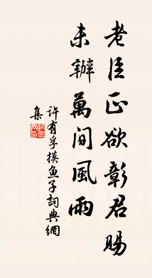 许有孚老臣正欲彰君赐,未办万间风雨书法作品欣赏