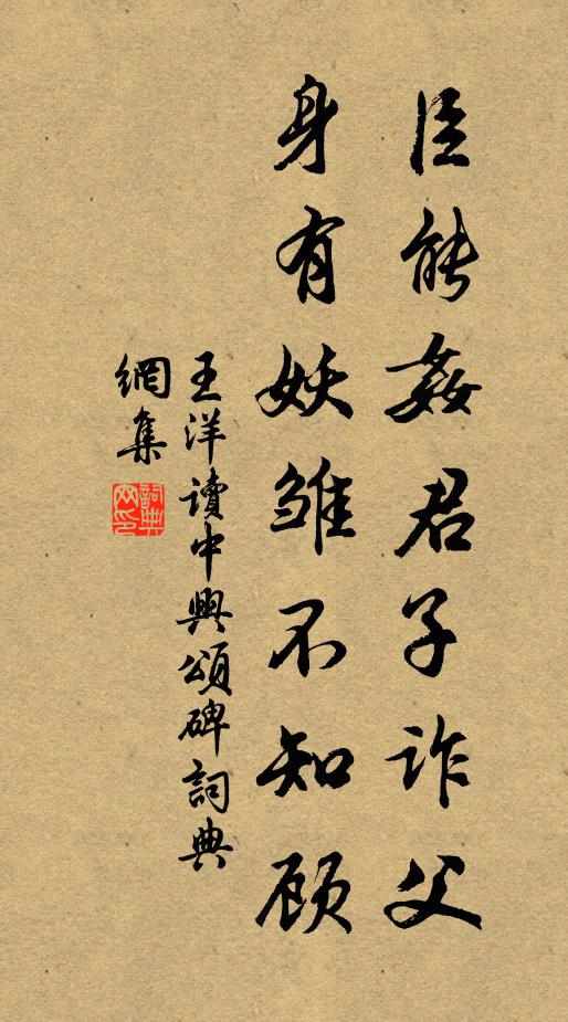 王洋臣能奸君子诈父，身有妖雏不知顾书法作品欣赏