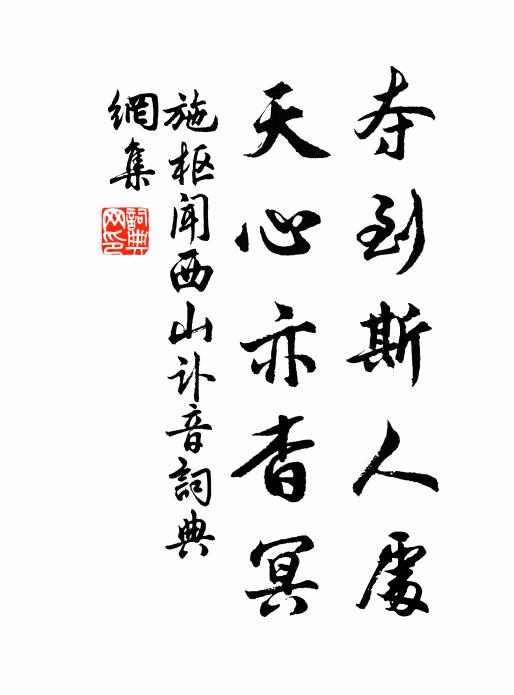 施枢夺到斯人处，天心亦杳冥书法作品欣赏
