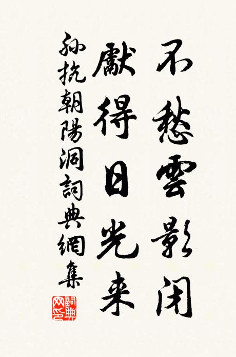 孙抗不愁云影闭，先得日光来书法作品欣赏