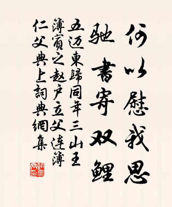 五迈何以慰我思，驰书寄双鲤书法作品欣赏