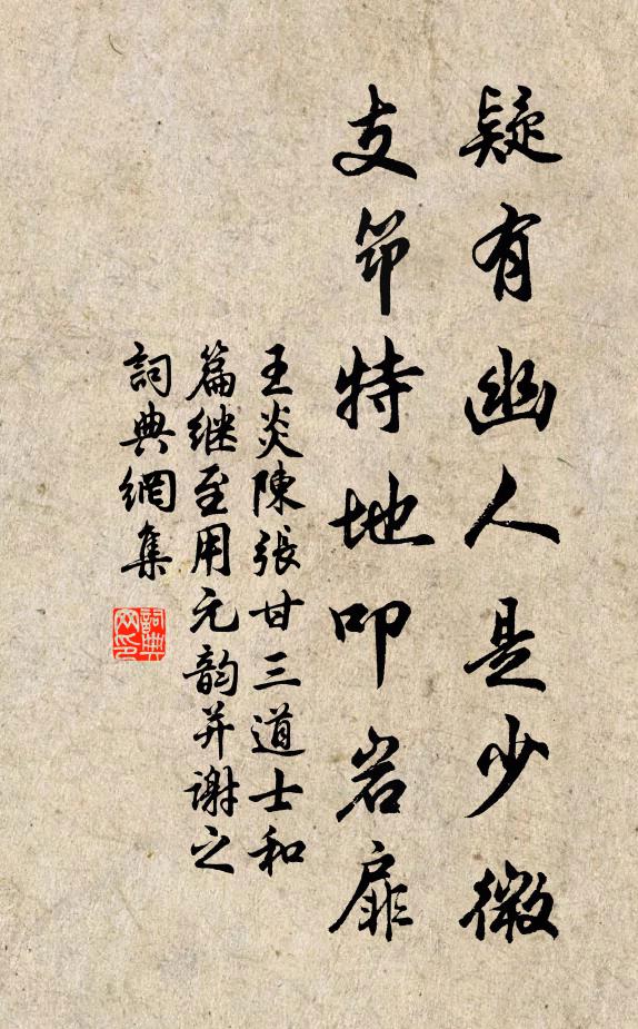 王炎疑有幽人是少微，支筇特地叩岩扉书法作品欣赏