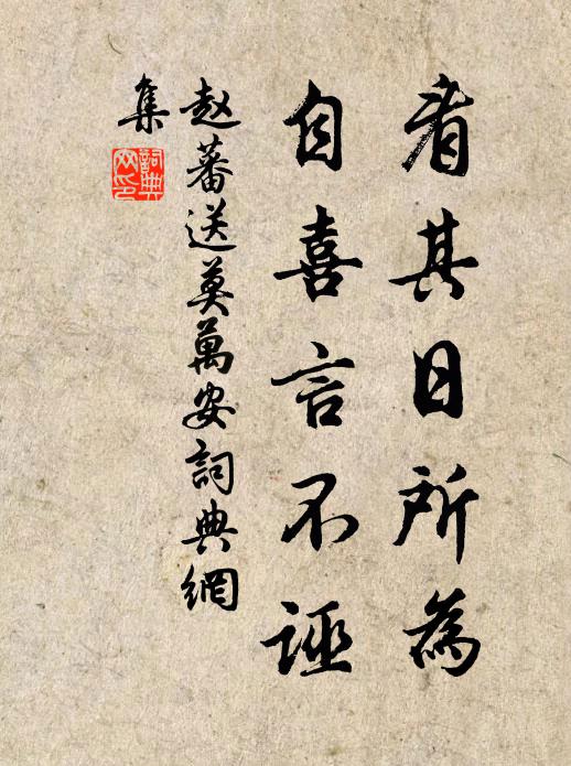 赵蕃看其日所为，自喜言不诬书法作品欣赏