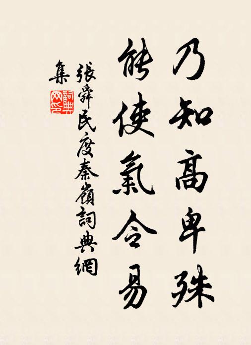 张舜民乃知高卑殊,能使气令易书法作品欣赏