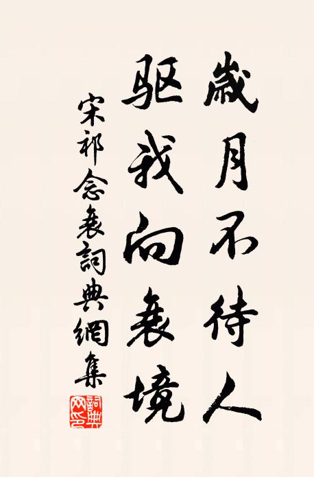宋祁岁月不待人，驱我向衰境书法作品欣赏