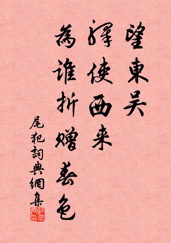 佚名望东吴，驿使西来，为谁折赠春色书法作品欣赏