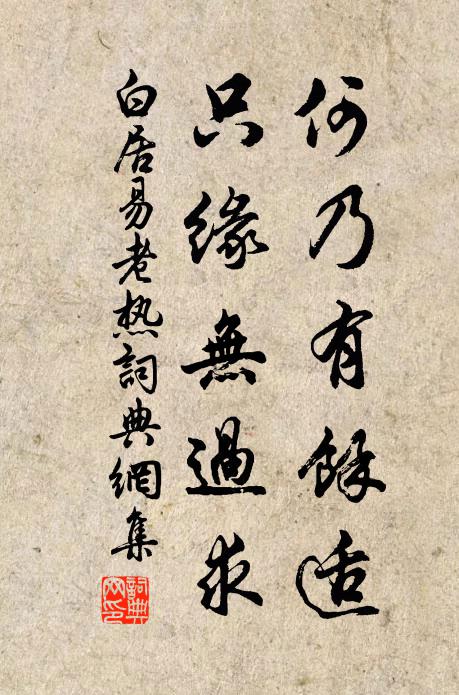 白居易何乃有余适，只缘无过求书法作品欣赏