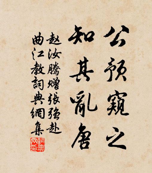 赵汝腾公预窥之,知其乱唐书法作品欣赏
