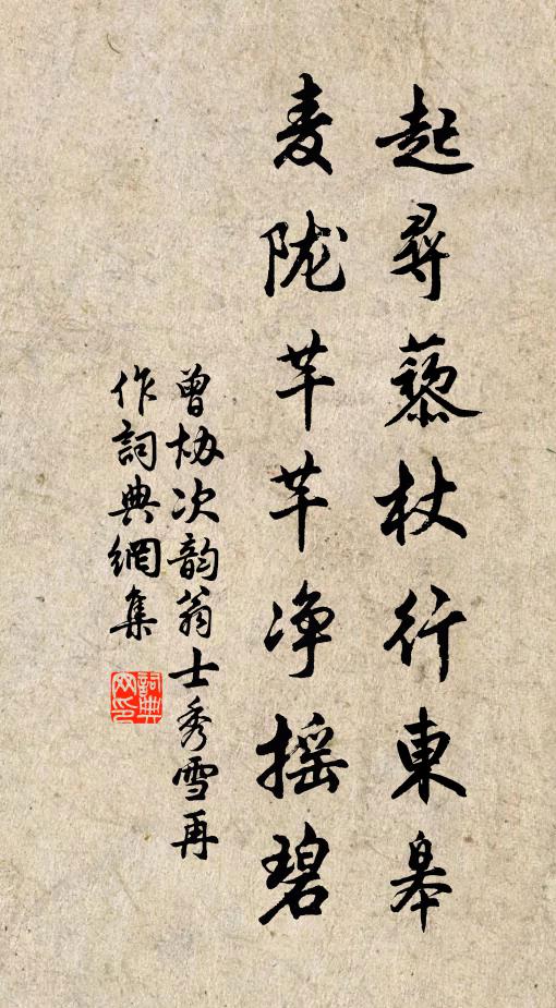 曾协起寻藜杖行东皋，麦陇芊芊净摇碧书法作品欣赏