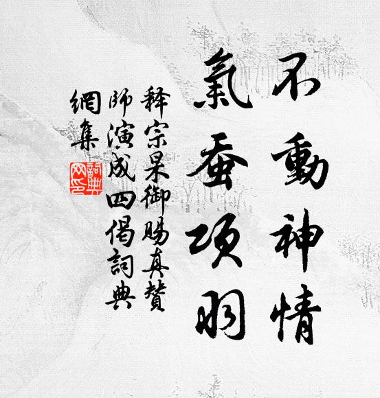 释宗杲不动神情，气蚕项羽书法作品欣赏