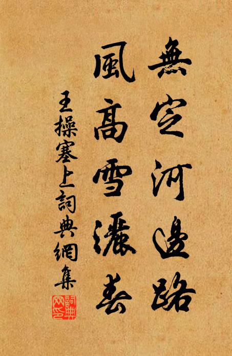 王操无定河边路，风高雪洒春书法作品欣赏