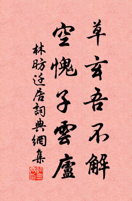 林昉草玄吾不解，空愧子云庐书法作品欣赏