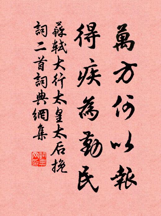 苏轼万方何以报，得疾为勤民书法作品欣赏