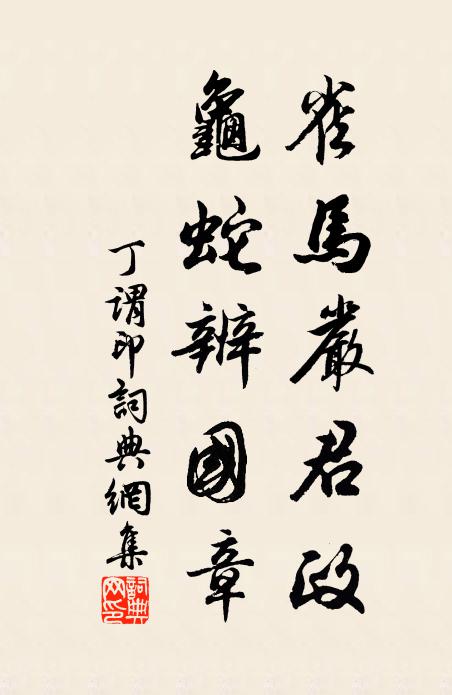 丁谓雀马严君政，龟蛇辨国章书法作品欣赏