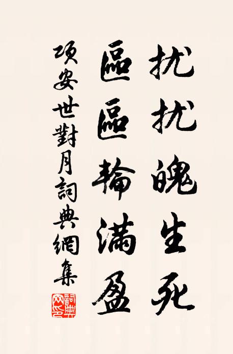项安世扰扰魄生死，区区轮满盈书法作品欣赏