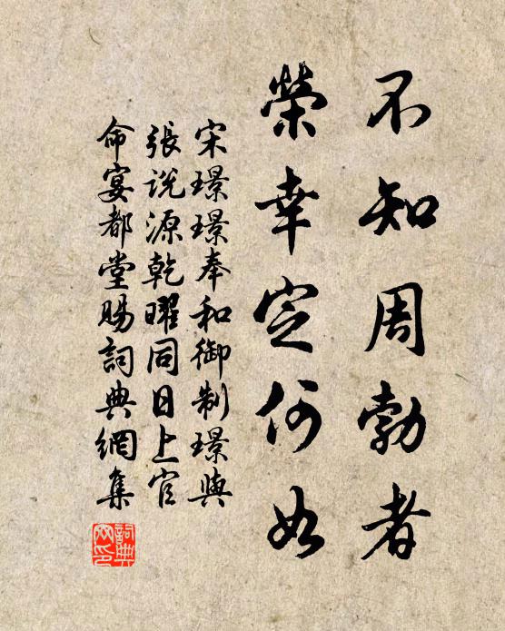 宋璟璟不知周勃者，荣幸定何如书法作品欣赏