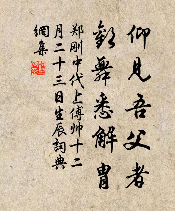 郑刚中仰见吾父者,欢舞悉解胄书法作品欣赏