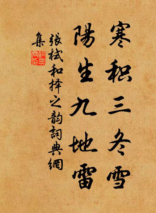 张栻寒积三冬雪，阳生九地雷书法作品欣赏