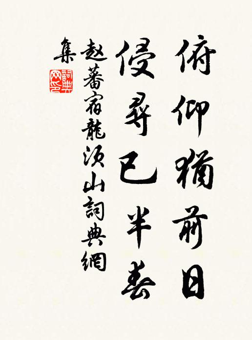 赵蕃俯仰犹前日，侵寻已半春书法作品欣赏
