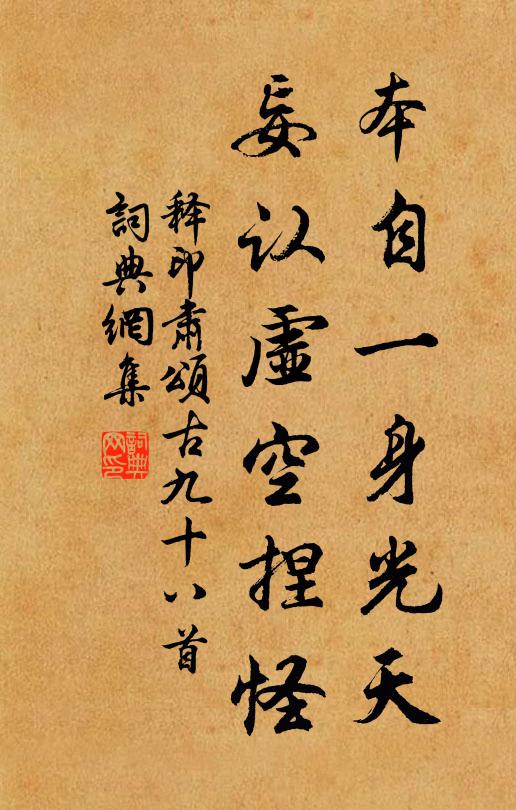 释印肃本自一身光天，妄认虚空捏怪书法作品欣赏