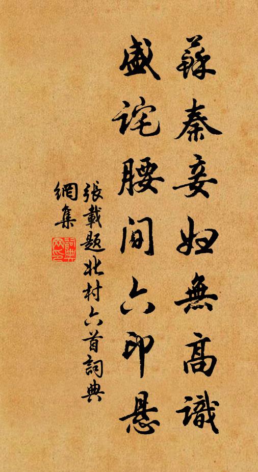 张载苏秦妾妇无高识，盛诧腰间六印悬书法作品欣赏