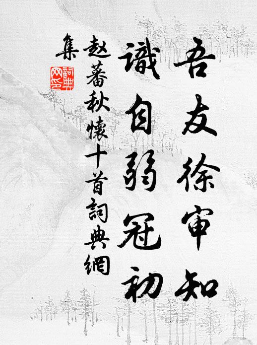 赵蕃吾友徐审知，识自弱冠初书法作品欣赏