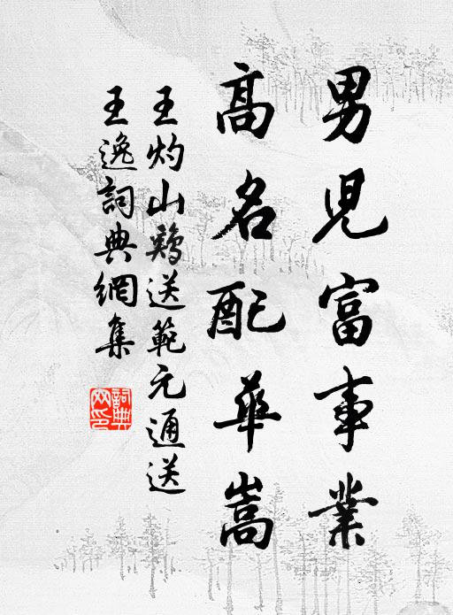 王灼男儿富事业，高名配华嵩书法作品欣赏