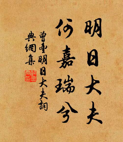 曾丰明日大夫，何嘉瑞兮书法作品欣赏
