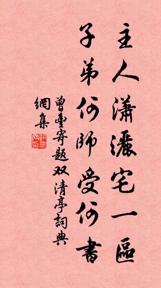曾丰主人潇洒宅一区，子弟何师受何书书法作品欣赏