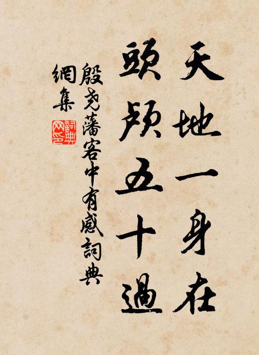 殷尧藩天地一身在，头颅五十过书法作品欣赏
