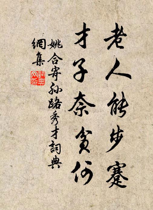 姚合老人能步蹇，才子奈贫何书法作品欣赏