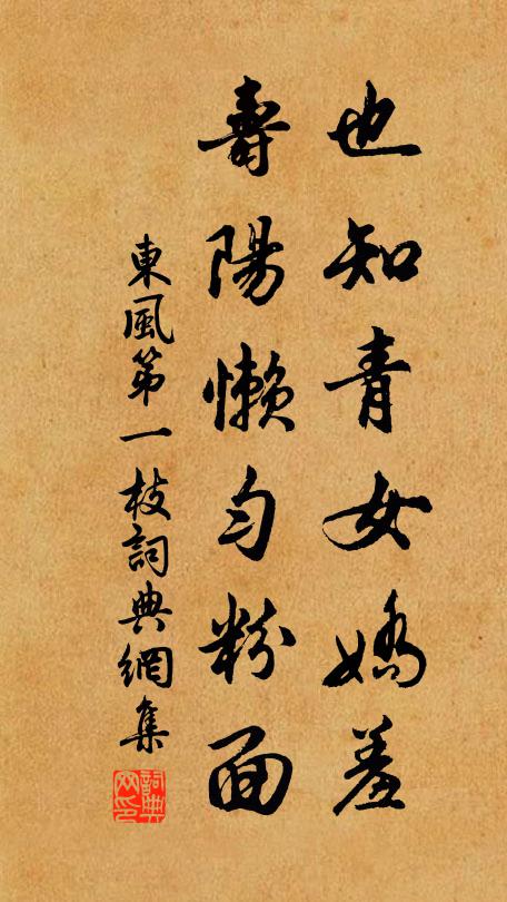 佚名也知青女娇羞，寿阳懒匀粉面书法作品欣赏